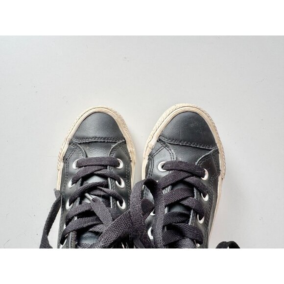 Kids' CONVERSE Chuck Taylor PC Black/Burnt Caramel Leather Boot Sneakers, Size 1 - Picture 5 of 16